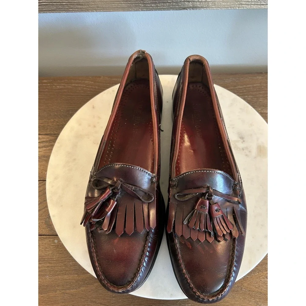 Vintage Cole Haan Tassel Kiltie Loafer‎ Shoes Mens Size 8.5 Made USA 90s